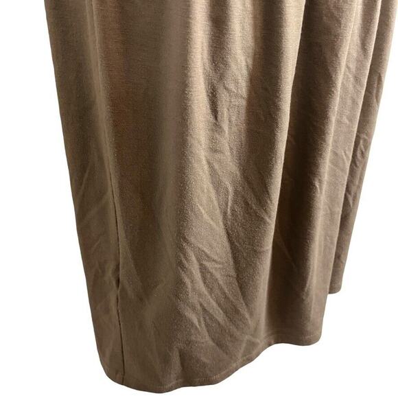 Ann Taylor Loft Taupe Brown Sleeveless Blouson Knit Casual Dress sz Medium M - Picture 4 of 16